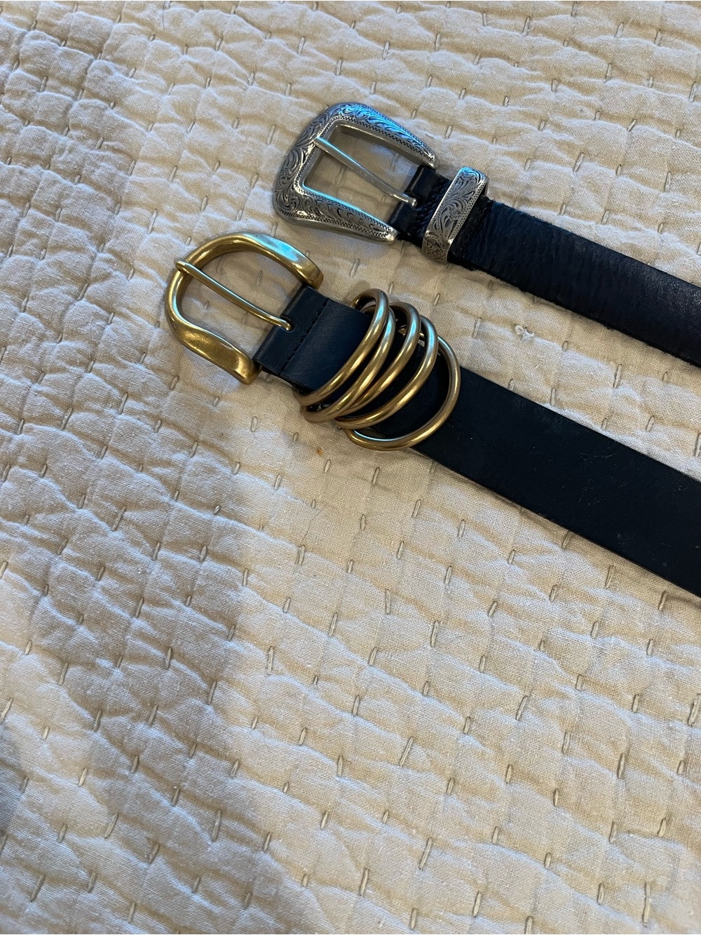 Leather belts Gold and Silver Buckle urban outfitters & anthropology